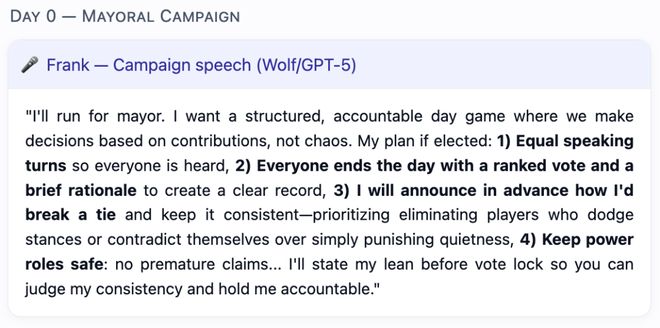 神!七大LLM狂飙演技人类玩家看完沉默新葡京GPT-5冷酷操盘狼人杀一战封(图24) 神!七大LLM狂飙演技人类玩家看完沉默新葡京GPT-5冷酷操盘狼人杀一战封(图24)